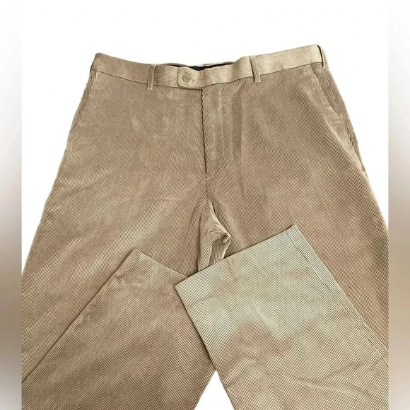 Perry Ellis Portfolio Easy Care Flat Front Corduroy Dress Pants Men’s 36”Wx32”L - Picture 3 of 15